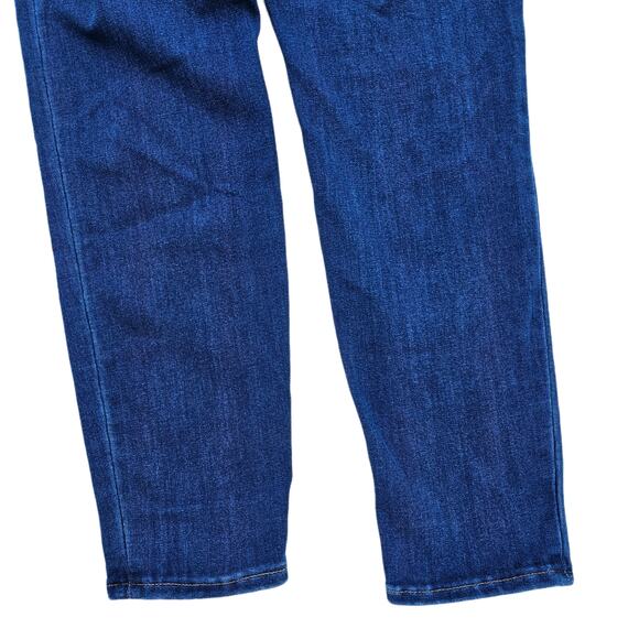 Elastic Waist Jeans Madewell Pull On Skinny Jean Size 28 Dark Stretch Denim Crop - Picture 8 of 10